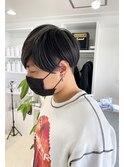 マッシュ　ハイライト　ブルーアッシュ