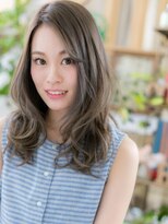 カバーヘア ブリス 志木南口駅前店(COVER HAIR bliss)&nbsp;アシンメトリーくすみカラーくせ毛風ウェーブa志木20代30代40代