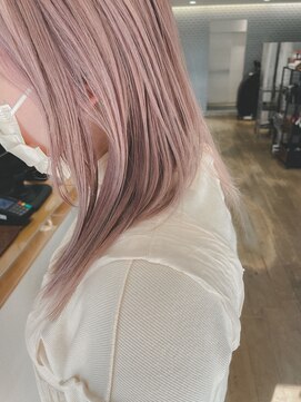 クラップス 上大岡(CLAPS) ペールトーン/ピンク/透明感カラー/セミロング/【2ブリーチ】