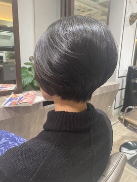 パーチェヘアー(pace hair) 黒髪ショート/地毛/艶髪/40代50代60代/白髪カラー