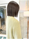 切りっぱなしボブ×透明感カラーY-4
