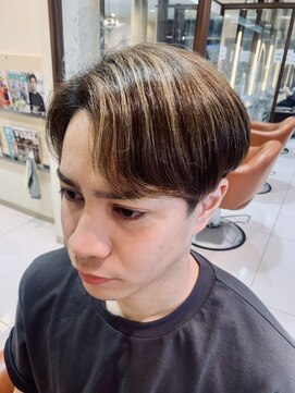 ヘアーアンドメイク アンジュ 中野店(Hair&Make ange) men's high light