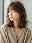 ★暗めカラーグランマッシュフェイスフレーミングデザインカラー
