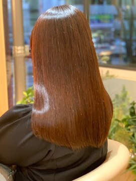 グリッター 仙台中央店(GRITTERs) チョコレートブラウン 艶感ロング 髪質改善 ダメージレス