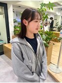 【OceanHair&Life田中愛梨】切りっぱなしロブ×透明感ベージュ