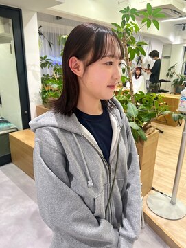 オーシャン(Ocean) 【OceanHair&Life田中愛梨】切りっぱなしロブ×透明感ベージュ