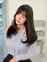 ノク 渋谷(nok)&nbsp;ワンカールレイヤー_黒髪ボブルフネビージュ小顔ワンレン