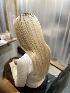 リエコー(RE'ECHO) ホワイトブロンド/プルエクステ/ハイトーンロング