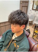 スパイキーショート/スペインカール<理容室>[メンズ/床屋/神田]