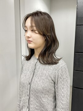 ヘアー アイス 御器所本店(HAIR ICI) グレージュオリーブベージュくびれミディ大人美人