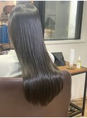 艶髪ネイビーグレーアッシュブラック大人美人