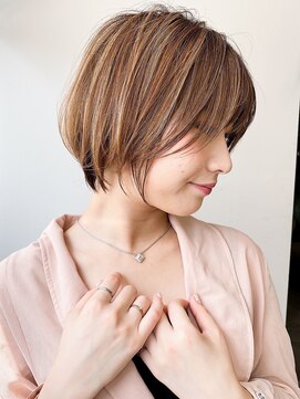 エスヘアー 名古屋 金山(es hair) 20代30代40代大人美人小顔ショートエアリー丸み