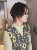マッシュウルフインナーカラー
