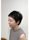ベリーショート+パーマ