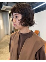 ナヌーク シブヤ(nanuk shibuya)&nbsp;ミニボブ・くせ毛風なニュアンスパーマ・地毛風ダークカラー