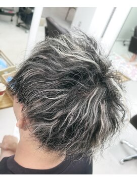 幻(maboroshi) ツイスパホワイトメッシュフェード