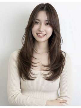 オットット(OttottO) 韓国ヘア☆レイヤーカットグレージュくびれヘア