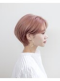ショート#ピンク#ブリーチ#シルバー#ダブルカラー#浜松#浜北