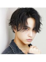 モンド ヘアクリエーション 新栄店(monde hair creation)&nbsp;【monde】メンズ×シャドウパーマ×センターパート×髪質改善