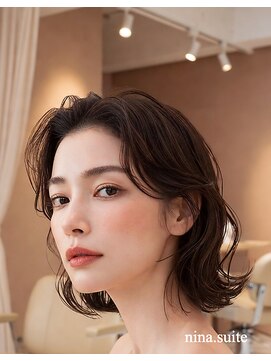 ヘッドスパ/頭浸浴/増毛/エクステ　nina.suite【4/9 NEWOPEN（予定）】 分け目カバー◎艶やか上品大人レイヤースタイル