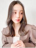 ・ミルクティーブロンドダークブルーワンホンレイヤーウルフ