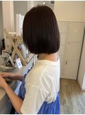 秋におすすめ！こっくりショコラブラウンボブ/３０代/知立市
