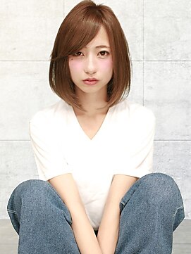 ヘアーアンジェ 南矢野目店(Hair ange) 小顔ショート×ブランジュカラー×ハイライトカラー×イルミナ