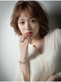 外国人風キャラメルベージュ小顔大人ボブルフw上尾10代20代30代