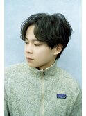 ニュアンスパーマセンターパート　新宿/メンズパーマ/20代30代