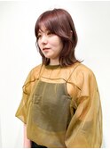【Anli☆岩瀬萌】ローズブラウン 秋カラー くびれボブ