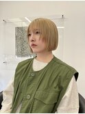 ぱつっとボブ/ミニボブ/顔まわりレイヤー/ステップカット/中崎町