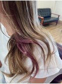 大人女性のベージュ/インナーカラー【水戸/赤塚】