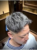 ホワイトメッシュ　シルバーメッシュ　スキンフェード　池袋