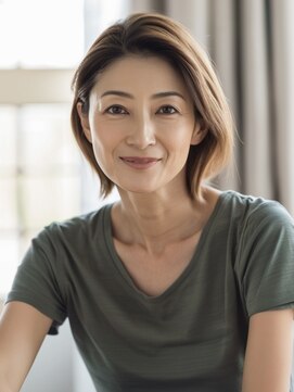 アルトリスト(Altruist Aging×HAIR&SPA) ★ダークアッシュ大人ガーリーボブ着物ミディアムレイヤーカット