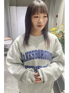 リアン バイ キートス(Lien by kiitos) フェイスレイヤー×ブリーチカラー/ほんのりパープル