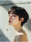 20代30代40代耳掛けマッシュショートスタイル