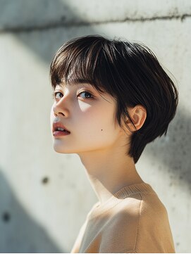 フレイムス 高崎(Frames) 20代30代40代耳掛けマッシュショートスタイル