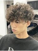 波巻きスパイラルパーマメンズマッシュパーマツイストパーマ