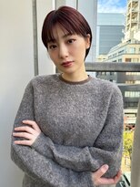 ノク(nok) マッシュショート_黒髪ボブルフネビージュ小顔ワンレン