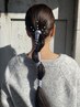 日中のカジュアルな似合せヘアセット