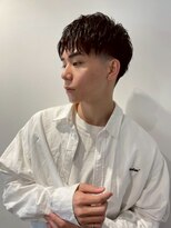 ハニー 町田(HONEY) スパイキーショートツーブロック韓国マッシュブルーブラック1