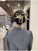 カチモリ/シニヨン/お団子/和装ヘア/成人式/卒業式/ヘアセット