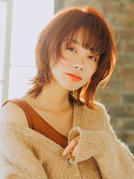 アゲート(Agate) 【錦糸町美容院Agate】ピンクベージュ×マッシュウルフ