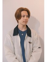 フェイヴィーズ(FavyS)&nbsp;センターパート メンズブリーチカラー ミルクティー 大阪