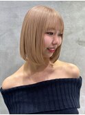 ボブ/顔まわり/縮毛矯正