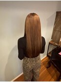 肌馴染み抜群◎暖色カラー×ストレートロング/秋カラー