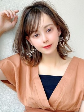 ラルユー 金山(LallYou) 30代シースルーぱっつん前髪で可愛いくびれヘア結べるボブ