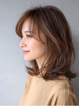 レリーオーファ 六甲(RelyOfa) 骨格補正ミディアムで丸み[六甲/髪質改善/白髪ぼかし]