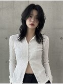 レイヤーボブヘアカラーバレイヤージュ50代くるみちゃんヘア