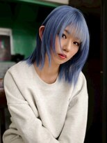コエル(KOER)&nbsp;184. ダークブルー/卵型/ハイトーンカラー/ブリーチ
